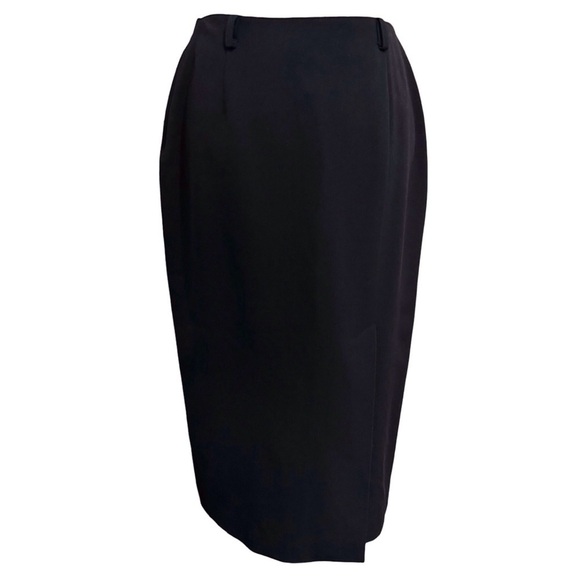 MaxMara New Wool Midi Pencil Skirt in Black Size 8 Made in Italy - Picture 5 of 12